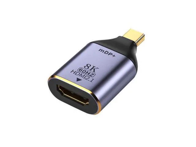 Alt view image 3 of 7 - SM Mini DisplayPort 1.4 Source to HDMI 2.0 Display 8K 60hz UHD 4K Mini-DP to HDMI Male Monitor Adapter Connector