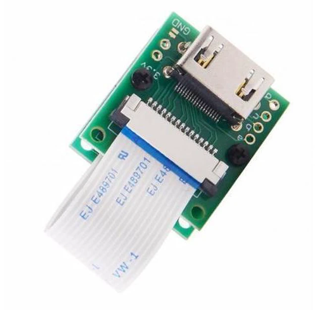 Alt view image 7 of 7 - Raspberry PI Camera Module to HDMI Type A Male HDTV FPC Flat Cable 5cm fit for PES001