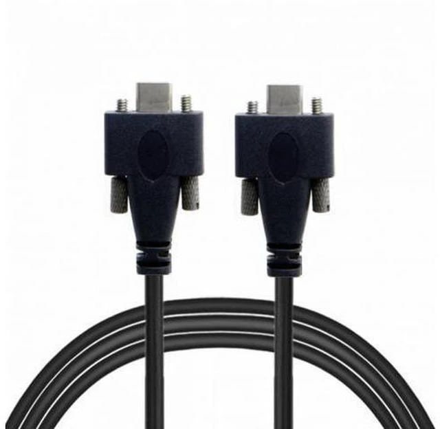 Alt view image 5 of 7 - USB 3.1 Type-C Dual M2 Screws Locking to Locking USB-C 10Gbps Data Cable Panel Mount Type