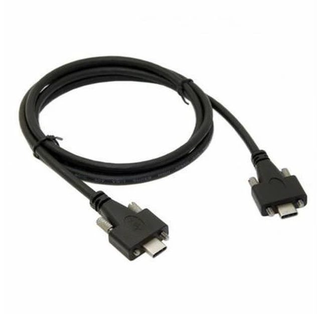 Alt view image 4 of 7 - USB 3.1 Type-C Dual M2 Screws Locking to Locking USB-C 10Gbps Data Cable Panel Mount Type