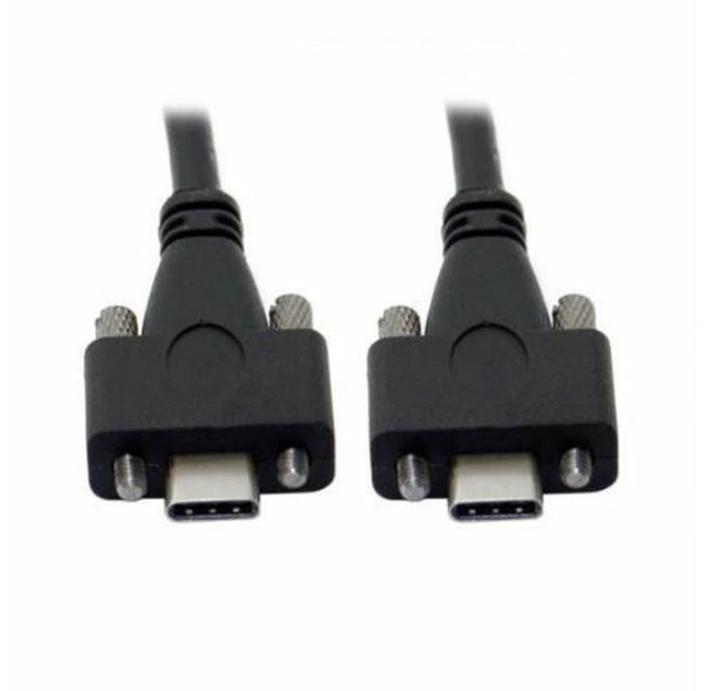 Main image of USB 3.1 Type-C Dual M2 Screws Locking to Locking USB-C 10Gbps Data Cable Panel Mount Type