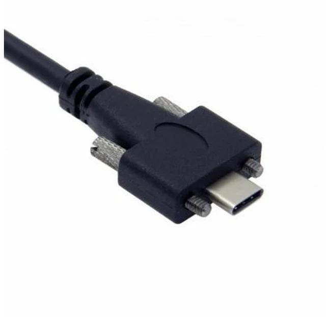 Alt view image 3 of 7 - USB 3.1 Type-C Dual M2 Screws Locking to Locking USB-C 10Gbps Data Cable Panel Mount Type