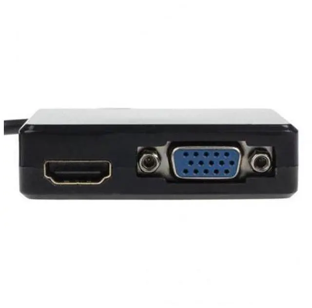 Alt view image 4 of 7 - SM HDMI to VGA & HDMI Female Splitter with Audio Video Cable Converter Adapter For HDTV PC Monitor