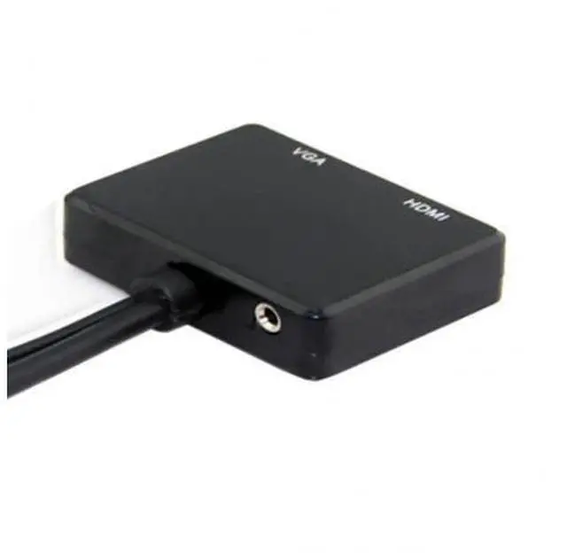 Alt view image 6 of 7 - SM HDMI to VGA & HDMI Female Splitter with Audio Video Cable Converter Adapter For HDTV PC Monitor