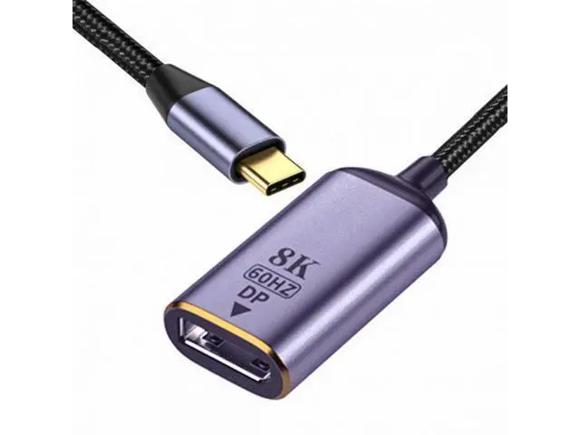 Alt view image 2 of 7 - USB4 Type-C USB-C Source to Displayport DP Female Cable Display 8K 60HZ UHD 4K Monitor Displays