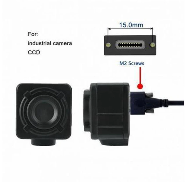 Alt view image 7 of 7 - USB 3.1 Type-C Dual M2 Screws Locking to Locking USB-C 10Gbps Data Cable Panel Mount Type