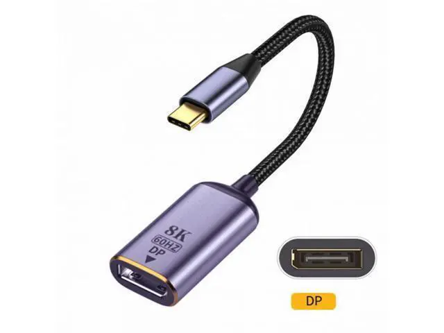 Alt view image 4 of 7 - USB4 Type-C USB-C Source to Displayport DP Female Cable Display 8K 60HZ UHD 4K Monitor Displays