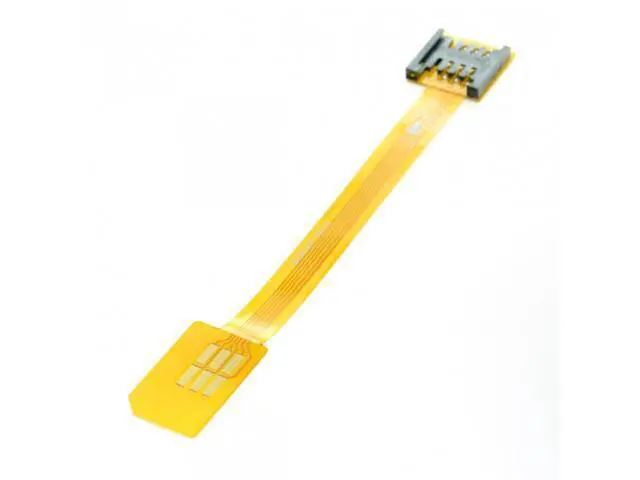 Alt view image 4 of 7 - SM GSM CDMA Standard UIM SIM Card Kit Male to Female Extension Soft Flat FPC Cable Extender 10cm