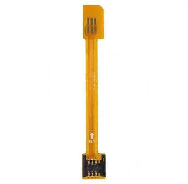Main image of SM GSM CDMA Standard UIM SIM Card Kit Male to Female Extension Soft Flat FPC Cable Extender 10cm