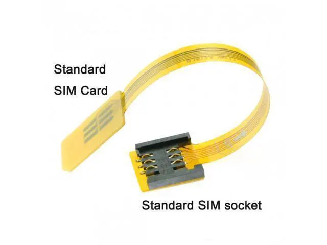 Alt view image 5 of 7 - SM GSM CDMA Standard UIM SIM Card Kit Male to Female Extension Soft Flat FPC Cable Extender 10cm