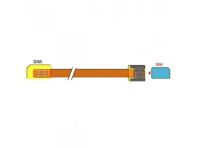 Alt view image 6 of 7 - SM GSM CDMA Standard UIM SIM Card Kit Male to Female Extension Soft Flat FPC Cable Extender 10cm