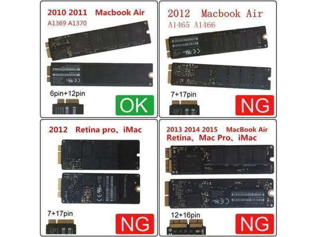 Alt view image 7 of 7 - SM USB 3.0 to 12+6pin SSD HDD to SATA 22Pin Hard Disk Cartridge Drive for Apple 2010 2011 Macbook Air A1369 A1370 SSD