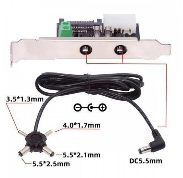 Alt view image 3 of 7 - DC 12V 5V Output Power System Intelligent Control Management System Power Card with PCI-E Bracket for Monitor Router