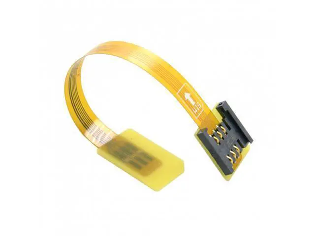 Alt view image 2 of 7 - SM GSM CDMA Standard UIM SIM Card Kit Male to Female Extension Soft Flat FPC Cable Extender 10cm
