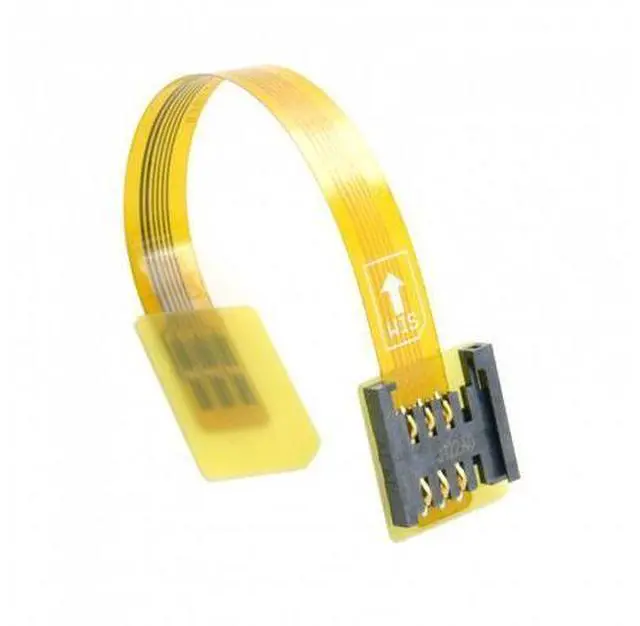 Alt view image 3 of 7 - SM GSM CDMA Standard UIM SIM Card Kit Male to Female Extension Soft Flat FPC Cable Extender 10cm