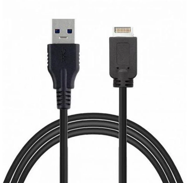 Alt view image 6 of 7 - Type-E USB 3.1 Front Panel Header Host to USB 3.0 Type-A Male Device Extension Data Cable (50cm)