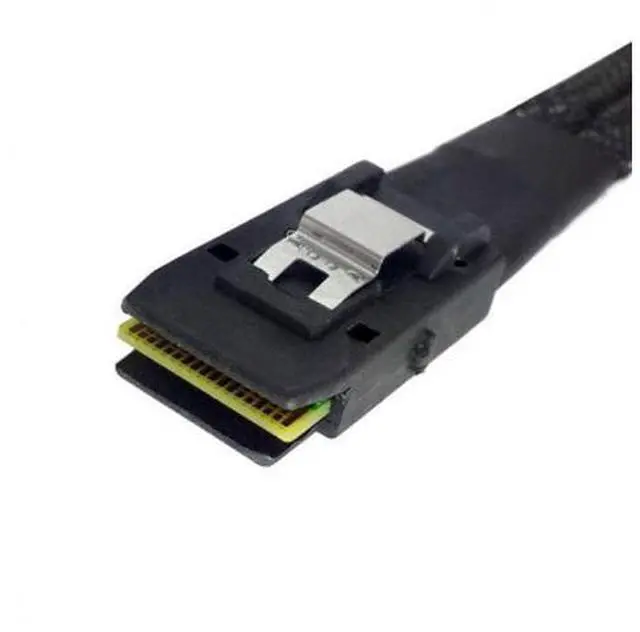 Alt view image 3 of 7 - SM Internal 36 Pin Mini SAS SFF-8087 Host to 4 SFF-8482 Target SAS Hard Disk and SATA Power Cable 100cm