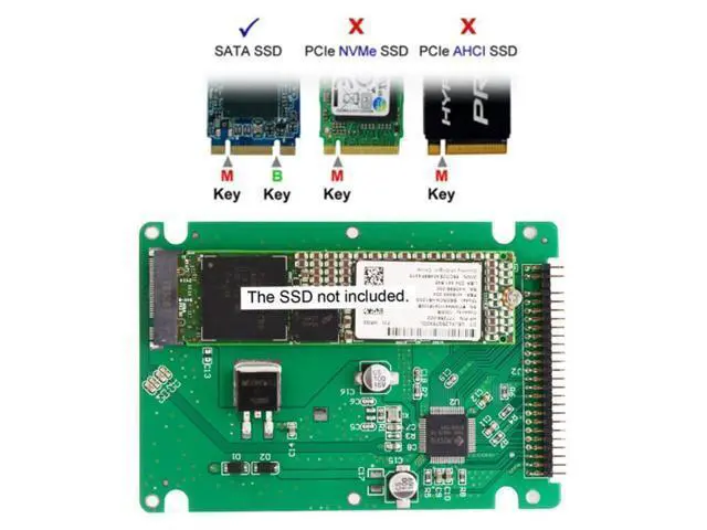 Alt view image 6 of 6 - NGFF B/M-key SSD to 2.5 inch IDE 44Pin Hard Disk Case Enclosure for Notebook Laptop SA-107