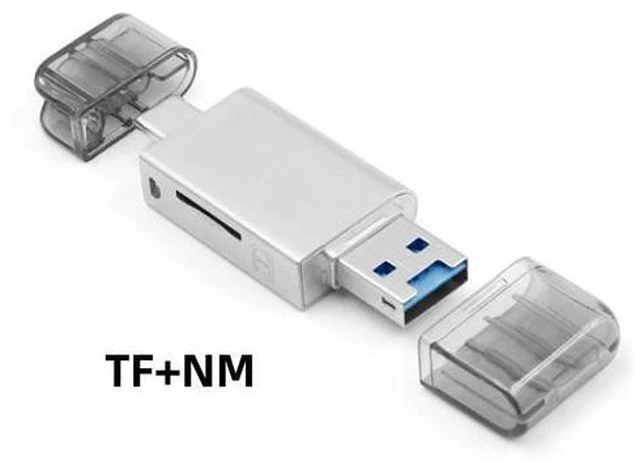 Main image of Type-C USB-C USB 2.0 Version to NM Nano Memory Card TF Micro SD Card Reader for Phone Cell Phone Laptop