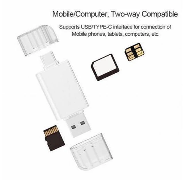 Alt view image 6 of 7 - Type-C USB-C USB 2.0 Version to NM Nano Memory Card TF Micro SD Card Reader for Phone Cell Phone Laptop