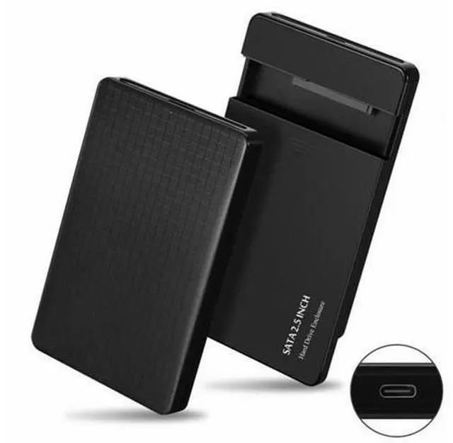 Main image of 5Gbps Type-C USB-C to 2.5 Inch SATA SSD HDD External Hard Disk Enclosure for Laptop PC (Black)