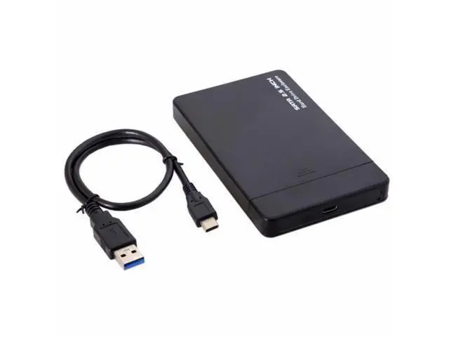 Alt view image 5 of 5 - 5Gbps Type-C USB-C to 2.5 Inch SATA SSD HDD External Hard Disk Enclosure for Laptop PC (Black)