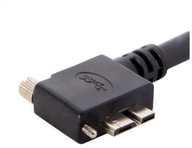 Alt view image 6 of 7 - 3.0M 90 Degree Right Angled Micro USB Screw Mount to 3.0 Data Cable for Industrial Camera