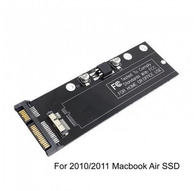 Alt view image 2 of 7 - HKCY SA-071 PCBA 12+6pin SSD HDD to SATA 22Pin Hard Disk Cartridge Drive for Apple 2010 2011 Macbook Air A1369 A1370 SSD