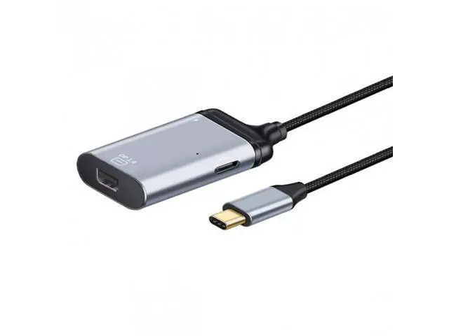 Alt view image 2 of 7 - SM USB-C Type C to Mini DP Displayport Monitor Converter Adapter 4K 2K 60hz with Female PD Power Port