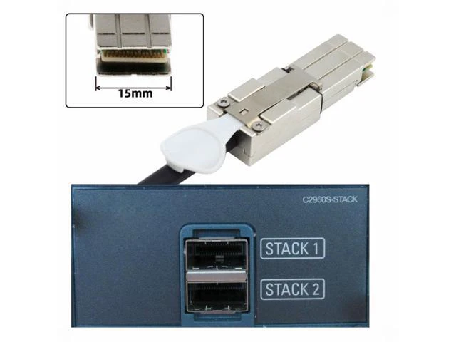 Alt view image 5 of 7 - 20Gbps 40Gbps FlexStack Stacking Cable CAB-STK-E-0.5M Compatible for Catalyst 2960S 2960X 2960XR Networking Switch
