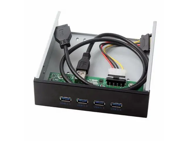 Alt view image 2 of 5 - USB 3.0 HUB 4 Ports Front Panel to Motherboard 20Pin Connector Cable 5Gbps for 5.25" CD-ROM Bay