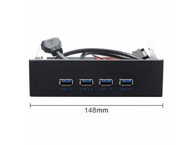 Alt view image 3 of 5 - USB 3.0 HUB 4 Ports Front Panel to Motherboard 20Pin Connector Cable 5Gbps for 5.25" CD-ROM Bay