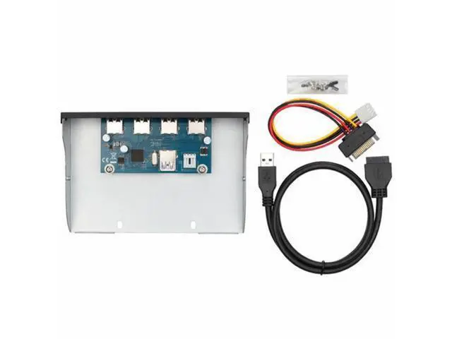 Alt view image 4 of 5 - USB 3.0 HUB 4 Ports Front Panel to Motherboard 20Pin Connector Cable 5Gbps for 5.25" CD-ROM Bay