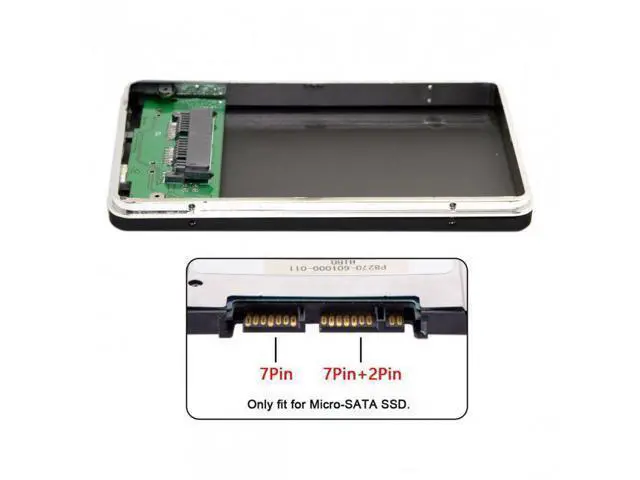 Alt view image 5 of 7 - HKCY U2-120 USB2.0 480Mbps to 1.8 inch Micro SATA 16pin 7+9 SSD HDD External Hard Disk Enclosure
