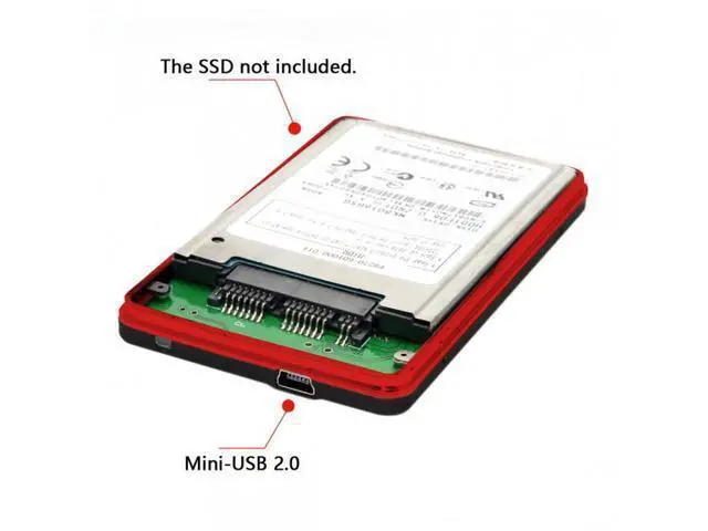 Alt view image 7 of 7 - HKCY U2-120 USB2.0 480Mbps to 1.8 inch Micro SATA 16pin 7+9 SSD HDD External Hard Disk Enclosure
