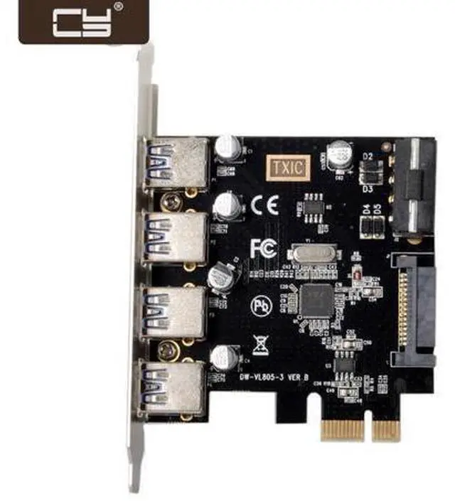 Main image of 4 Ports PCI-E to USB 3.0 HUB PCI Express Expansion Card Adapter 5Gbps for Motherboard U3-038
