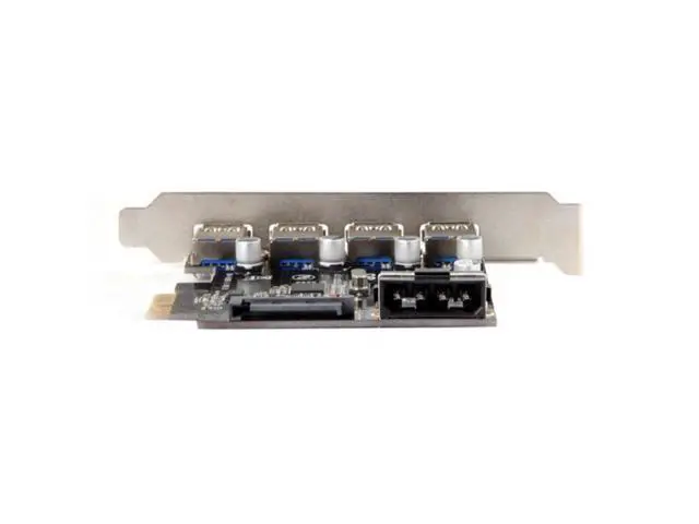 Alt view image 5 of 6 - 4 Ports PCI-E to USB 3.0 HUB PCI Express Expansion Card Adapter 5Gbps for Motherboard U3-038