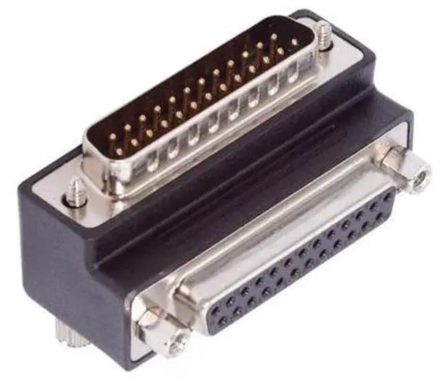 Main image of DSUB Parallel LPT AES/EBU DB25pin Male Nut to Female Screw Extension Adapter DB Connector Up 90 Degree Angled