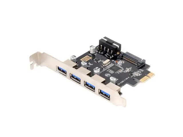 Alt view image 3 of 6 - 4 Ports PCI-E to USB 3.0 HUB PCI Express Expansion Card Adapter 5Gbps for Motherboard U3-038