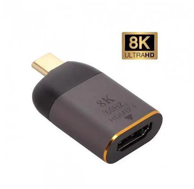Alt view image 2 of 7 - SM USB4 USB-C Type-C Source to Female HDMI 2.1 Display 8K 60HZ UHD 4K HDMI Male Monitor Adapter