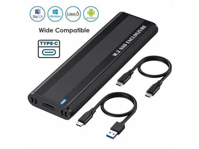 Alt view image 3 of 7 - NGFF USB 3.0 Type-C USB-C to NVME M-key M.2 NGFF SATA SSD External PCBA Case Enclosure RTL9210B Chipset
