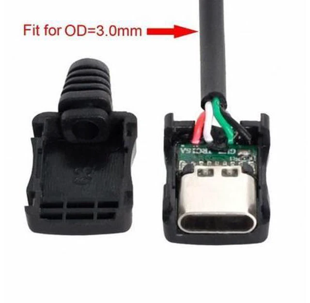 Alt view image 4 of 7 - 10set DIY 4pin USB 2.0 Type-C Female Socket Connector SMT type with PC Board Housing 3.0mm SR