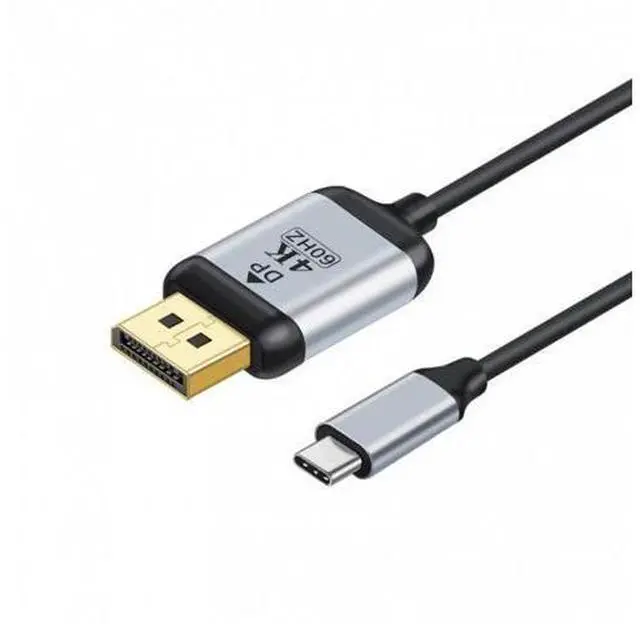 Alt view image 2 of 7 - HKCY UC-018-DPF USB 3.1 Type C USB-C Source to DisplayPort DP Displays Male 4K Monitor Cable for Laptop 1.8m