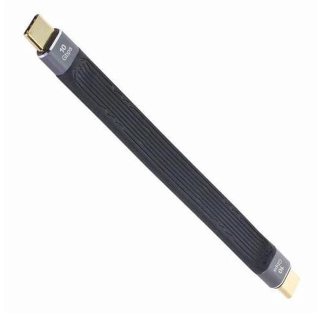 Main image of HKCY UC-016-0.13M Type-C USB-C Male to Male USB 3.1 10Gbps Flat Slim FPC Data Cable for LaptopPhone 13cm