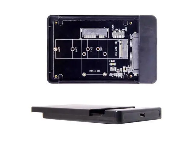 Alt view image 4 of 7 - SM Combo M.2 NGFF B-key & mSATA SSD to USB Type-C Converter Case Enclosure with Switch