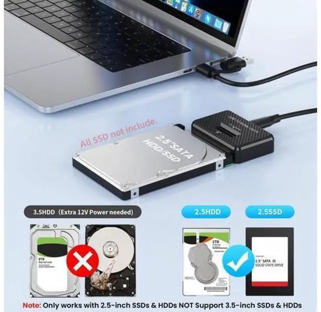 Alt view image 5 of 7 - USB 3.0 Type-C USB-C to Dual NVME M-key M.2 NGFF & SATA 2.5 Inch SSD Docking Vertical External PCBA Case Enclosure