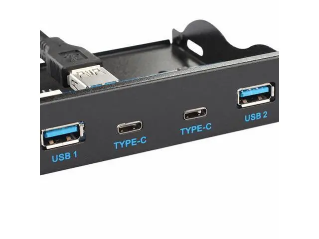 Alt view image 5 of 7 - USB 3.1 Front Panel Header to USB-C USB 3.0 HUB 4 Ports Front Panel Motherboard Cable for 3.5" Floppy Bay UC-126