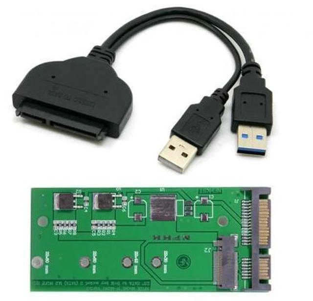Alt view image 2 of 6 - USB 3.0 to SATA 2.5" Hard Disk to M.2 NGFF B/M-Key 2 Lane SSD for E431 E531 X240 Y410P Y510 U3-067/SA-123