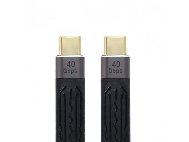 Alt view image 3 of 7 - HKCY UC-002-0.13M Type-C USB-C Male to Male USB4 40Gbps 100W 8K Flat Slim FPC Data Cable for LaptopPhone 13cm