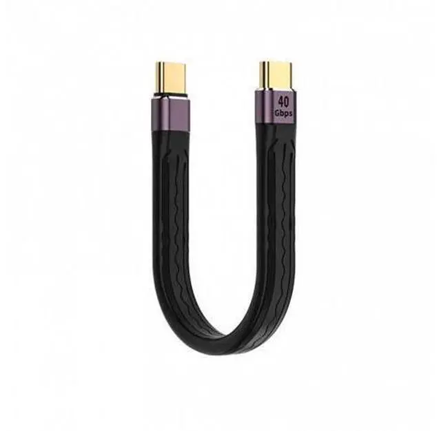 Main image of HKCY UC-002-0.13M Type-C USB-C Male to Male USB4 40Gbps 100W 8K Flat Slim FPC Data Cable for LaptopPhone 13cm